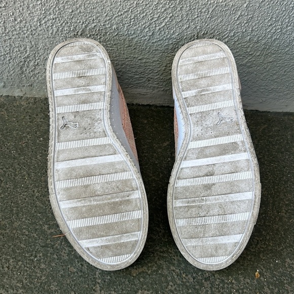 Puma Pink Sneakers with Pink and Green Laces Athletic Skater Running Sz 7.5 - Picture 8 of 8